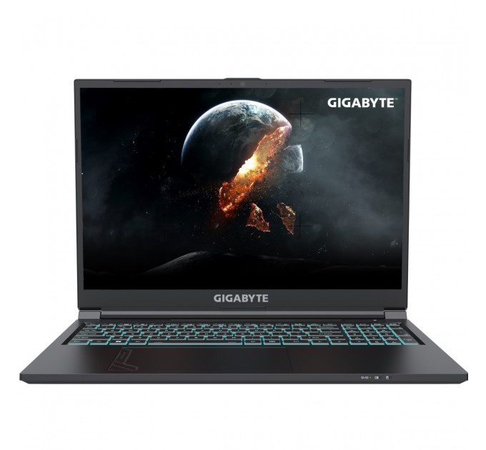 GIGABYTE Ноутбук Gigabyte G6 MF (G6 MF-H2KZ854KD); 16" WUXGA (1920x1200) IPS LED матовый 165 Гц / Intel Core i7-13620H (2.4 - 4.9 ГГц) / RAM 16 ГБ (Max 64 ГБ) / SSD 1 ТБ / nVidia GeForce RTX4050, 6 ГБ / без ОП / LAN / Wi-Fi / BT / веб-камера / DOS / 