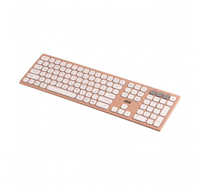 2E Клавиатура беспроводная 2E KS270 WL/BT EN/UKR Pink/White (2E-KS270WBPN_UA)