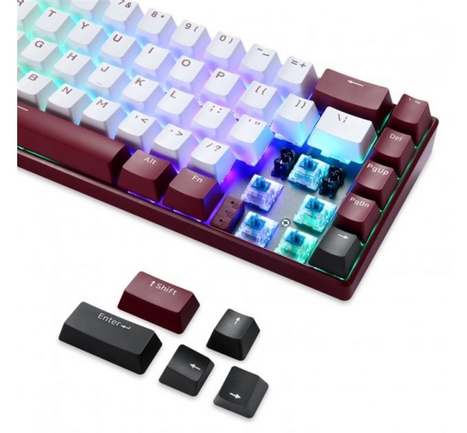 Motospeed Клавиатура беспроводная Motospeed BK67 Longhua Blue Red (mtbk67rmb)