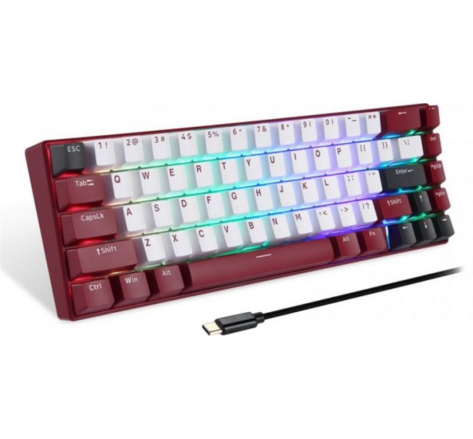 Motospeed Клавиатура беспроводная Motospeed BK67 Longhua Blue Red (mtbk67rmb)