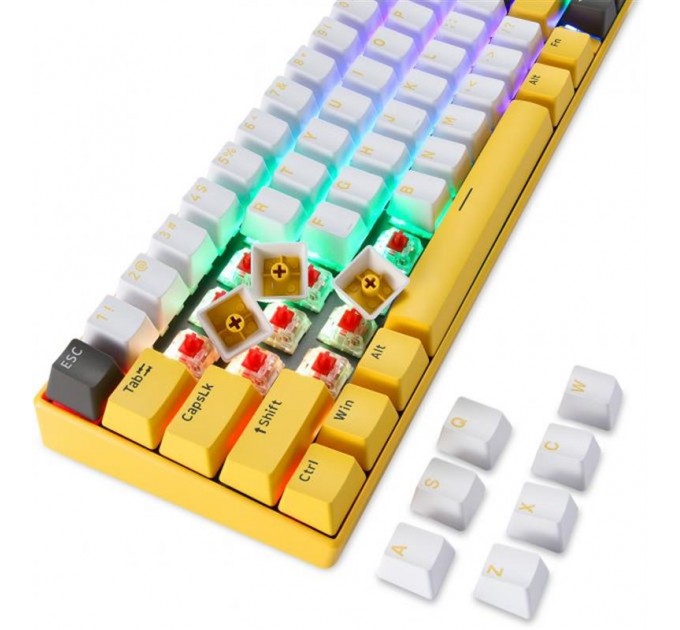 Motospeed Клавиатура беспроводная Motospeed BK67 Longhua Blue Yellow (mtbk67ymb)