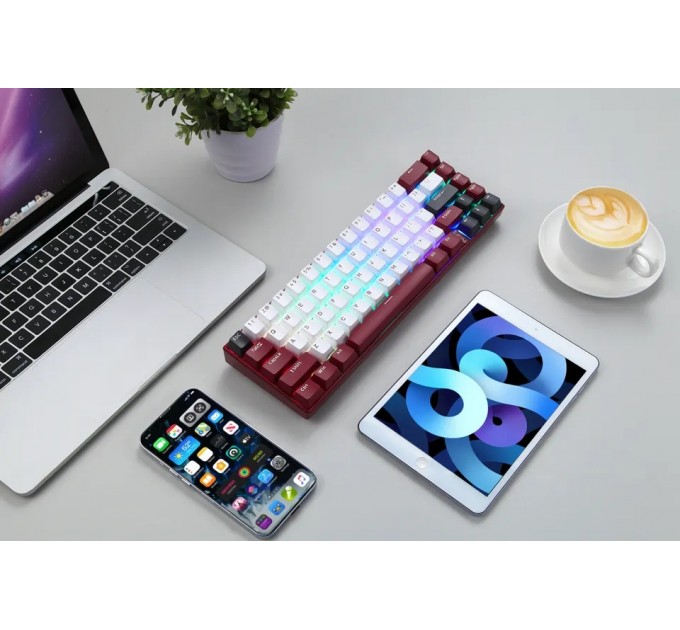 Motospeed Клавиатура беспроводная Motospeed BK67 Longhua Red Red (mtbk67rmr)