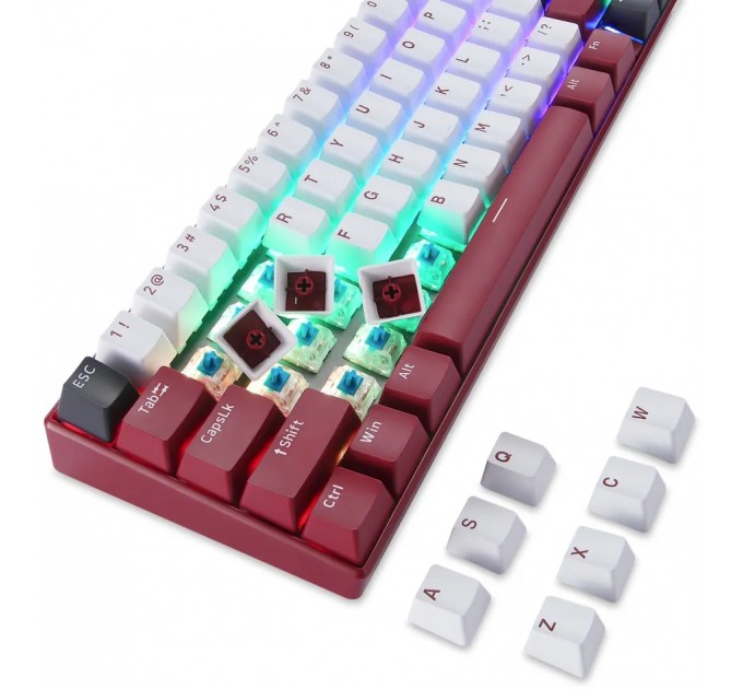 Motospeed Клавиатура беспроводная Motospeed BK67 Longhua Red Red (mtbk67rmr)