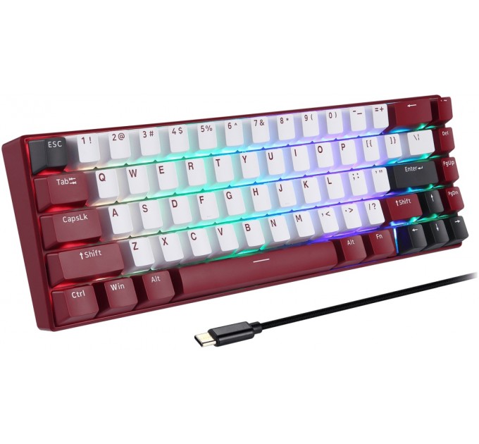 Motospeed Клавиатура беспроводная Motospeed BK67 Longhua Red Red (mtbk67rmr)