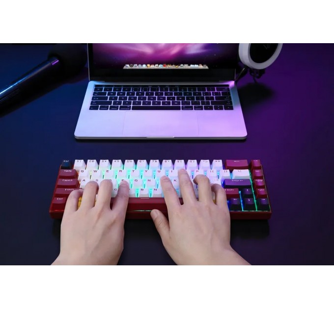 Motospeed Клавиатура беспроводная Motospeed BK67 Longhua Red Red (mtbk67rmr)