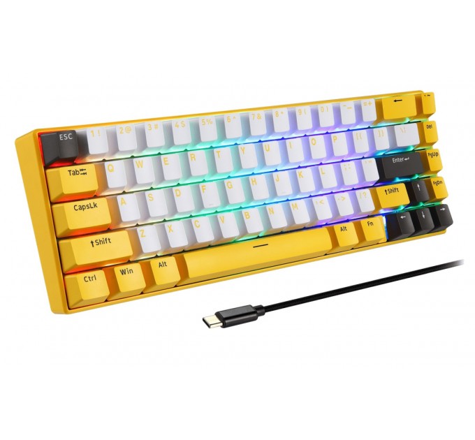 Motospeed Клавиатура беспроводная Motospeed BK67 Longhua Red Yellow (mtbk67ymr)