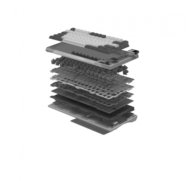 Motospeed Клавиатура беспроводная Motospeed Darmoshark K8 Gateron Silver Pro Black-Blue (dmk8bgspro)