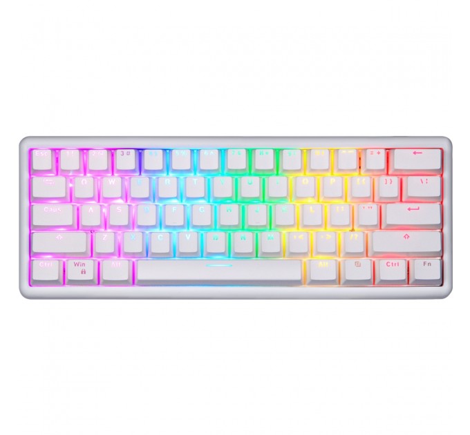 Motospeed Клавиатура беспроводная Motospeed SK66 Gateron Red Hot Swap White (mtsk66wmr)