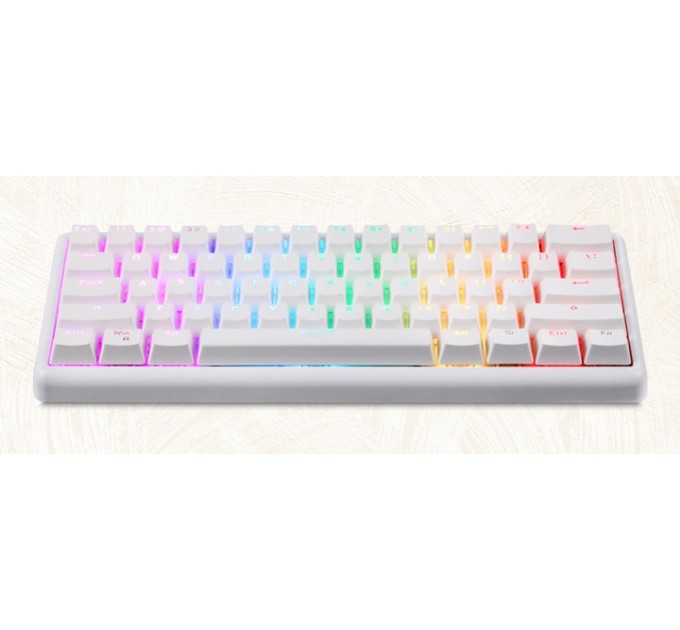 Motospeed Клавиатура беспроводная Motospeed SK66 Gateron Red Hot Swap White (mtsk66wmr)