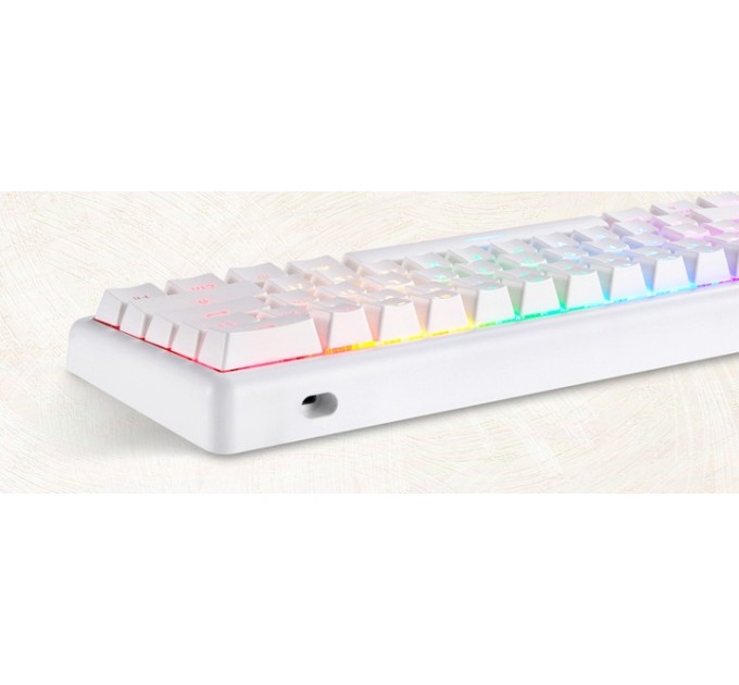 Motospeed Клавиатура беспроводная Motospeed SK66 Gateron Red Hot Swap White (mtsk66wmr)