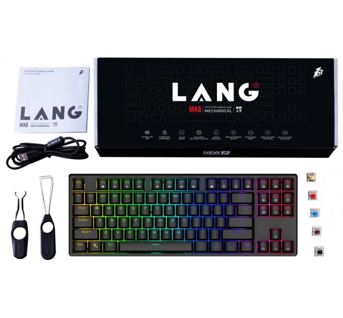 1stPlayer Клавиатура 1stPlayer MK8 Lite Gateron Black Switch