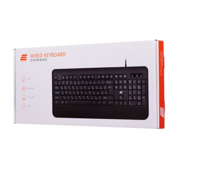 2E Клавиатура 2E KS109 USB Black (2E-KS109UB)