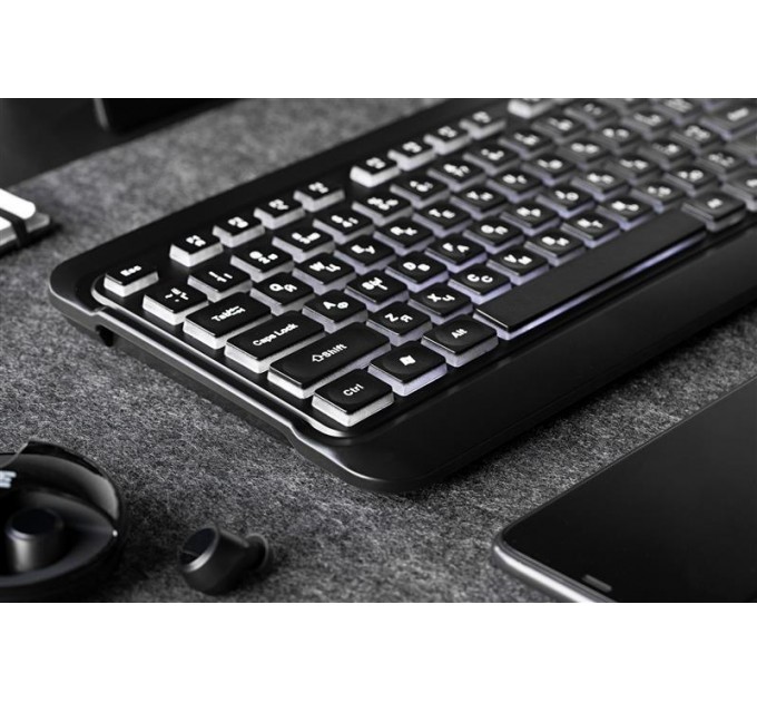 2E Клавиатура 2E KS120 White Backlight EN/UK Black (2E-KS120UB_UA)