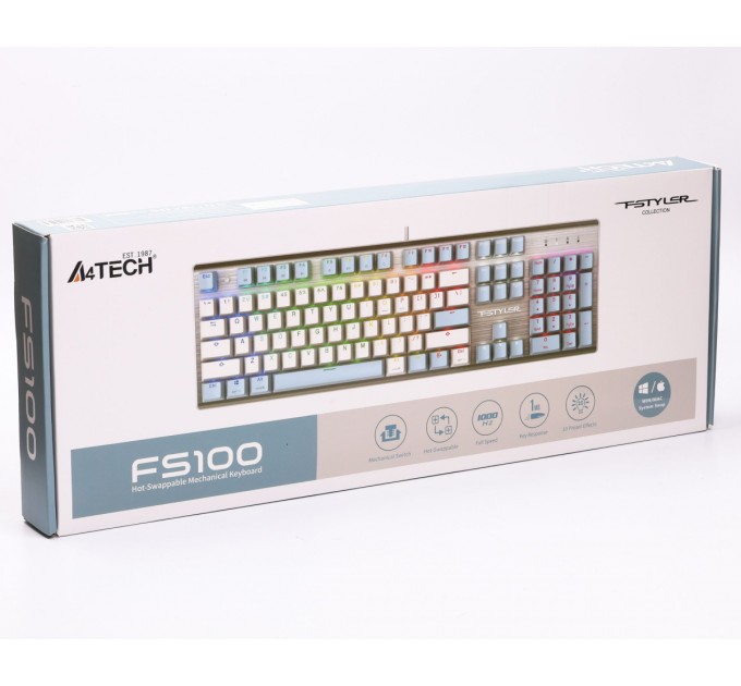 A4Tech Клавиатура A4Tech Fstyler FS100 Icy Blue