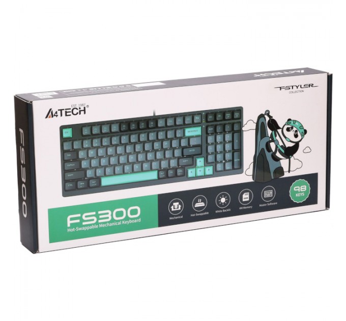 A4Tech Клавиатура A4Tech Fstyler FS300 Panda Rock Climbing