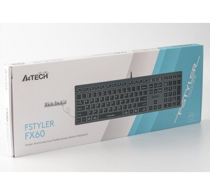 A4Tech Клавиатура A4Tech Fstyler FX60 White Neon backlit