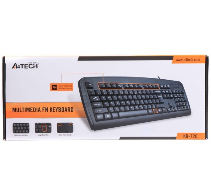 A4Tech Клавиатура A4Tech KB-720 Black