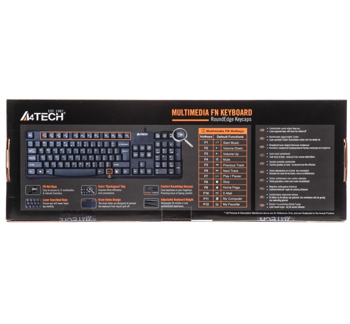 A4Tech Клавиатура A4Tech KR-750 Ukr Black