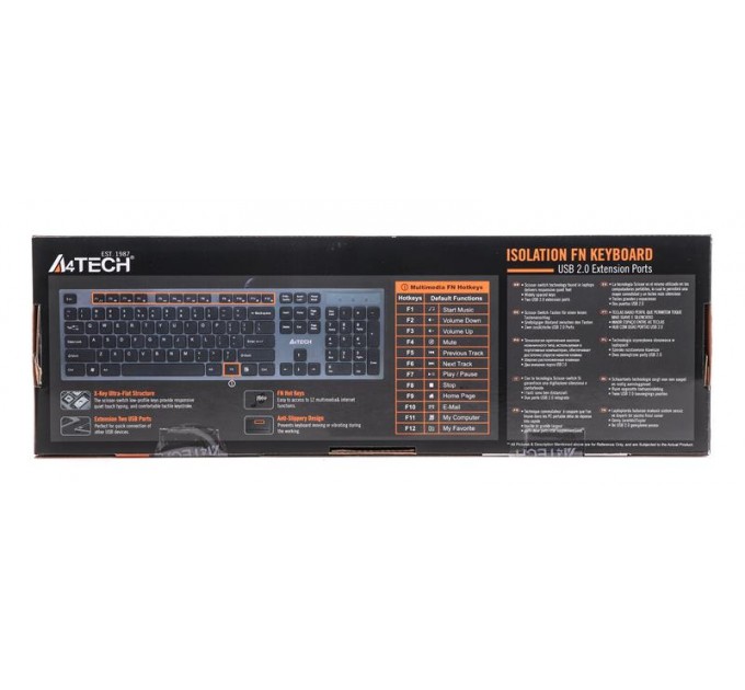 A4Tech Клавиатура A4Tech KV-300H Grey/Black