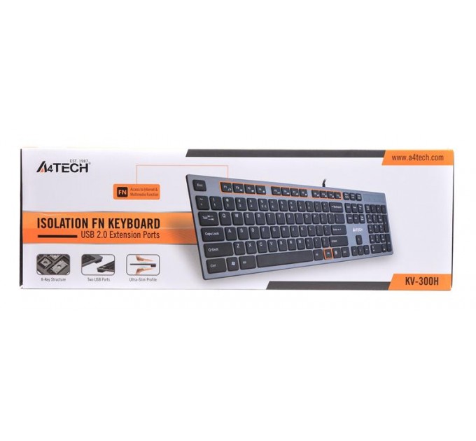A4Tech Клавиатура A4Tech KV-300H Grey/Black