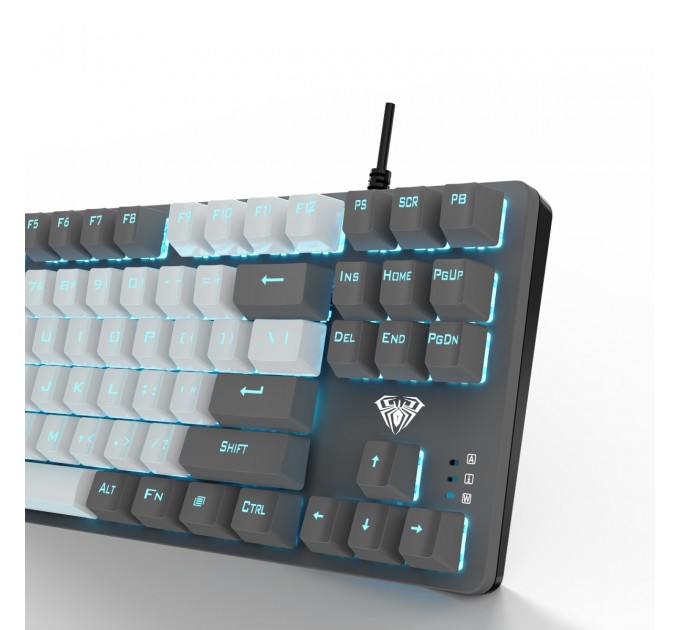 Aula Клавіатура Aula Mechanical F3287 Grey/White keycap KRGD blue (6948391240954)