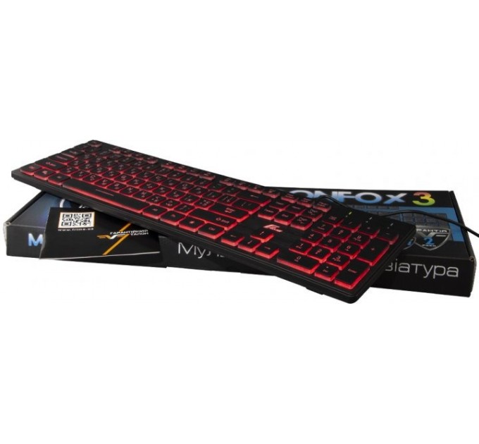 Frime Клавіатура Frime Moonfox 3Color Ukr Black (FLK18210)