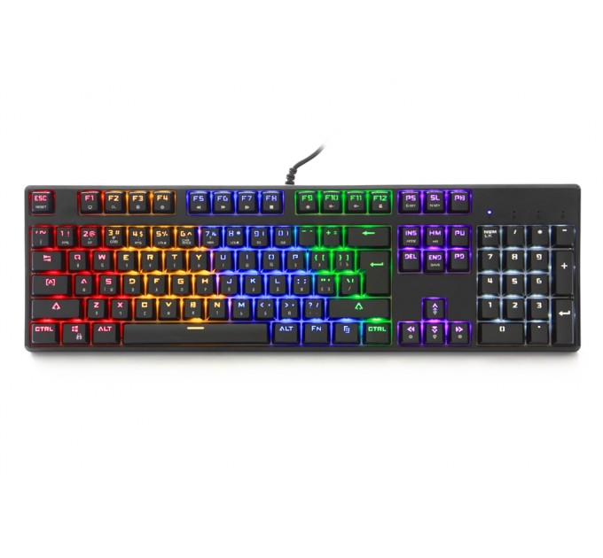 Motospeed Клавиатура Motospeed CK107 Outemu Blue RGB Ukr Black (mtk96mb)