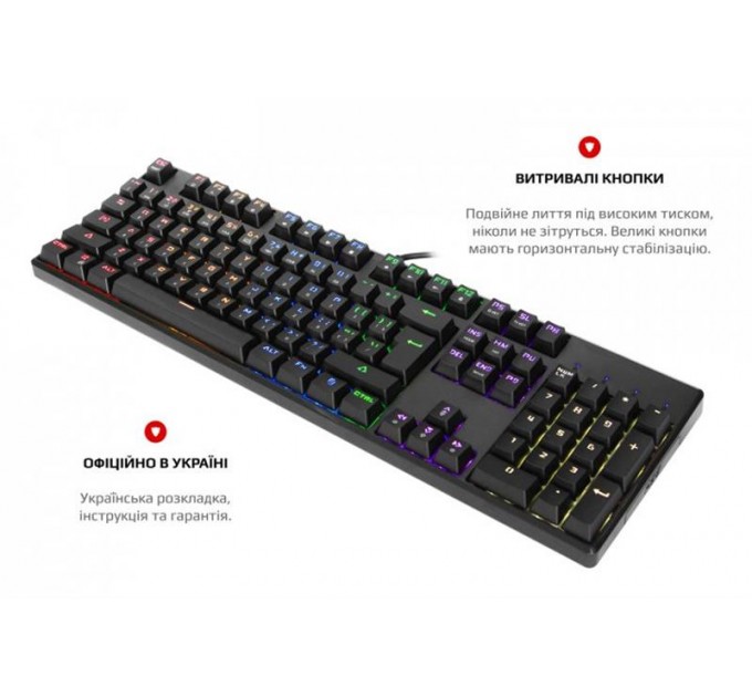 Motospeed Клавиатура Motospeed CK107 Outemu Red RGB Black (mtk96mr)