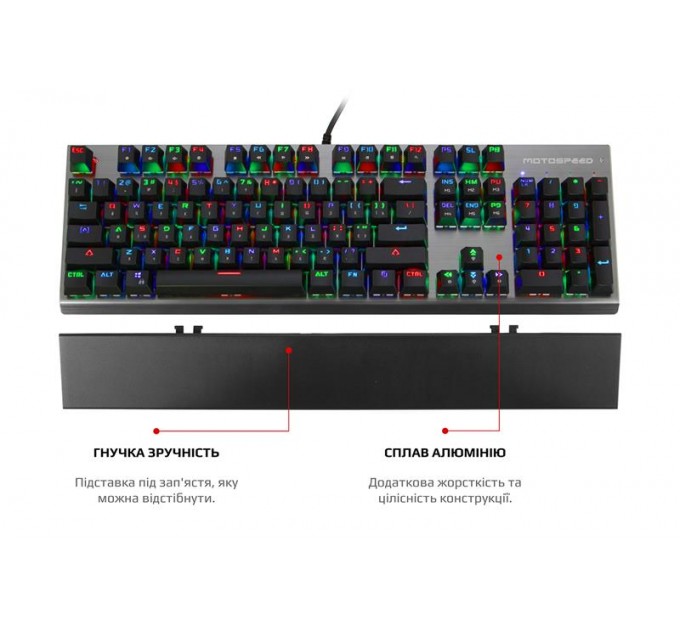 Motospeed Клавиатура Motospeed CK108 Outemu Blue Silver (mtck108mb)