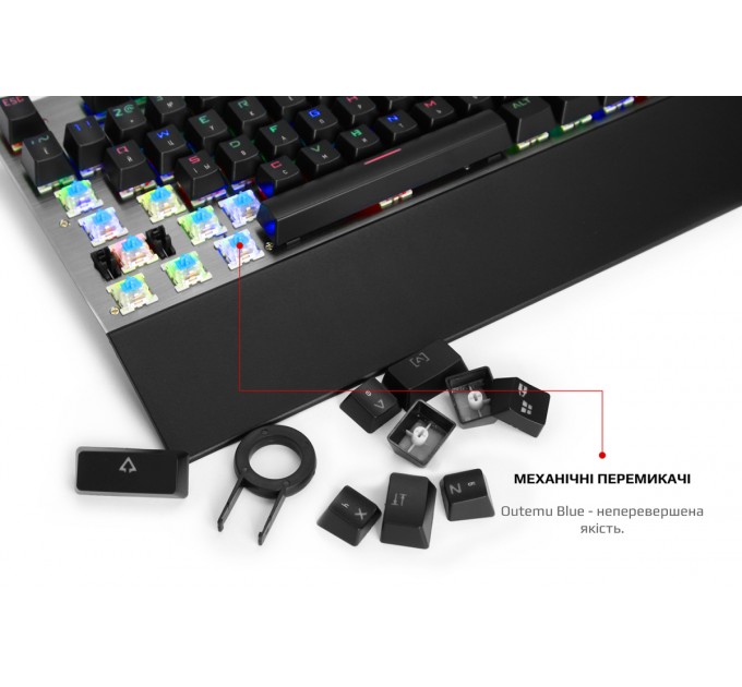 Motospeed Клавиатура Motospeed CK108 Outemu Blue Silver (mtck108mb)