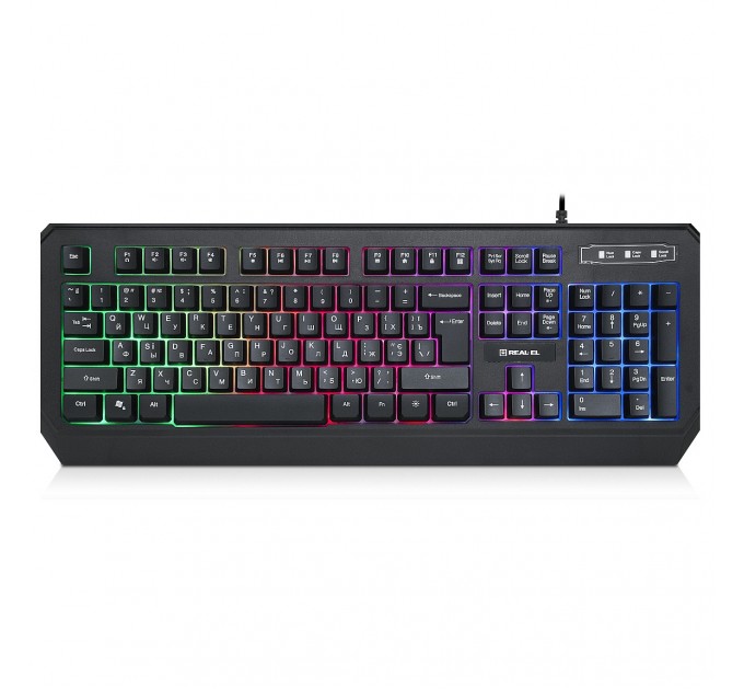 REAL-EL Клавіатура REAL-EL Comfort 7001 Ukr Black