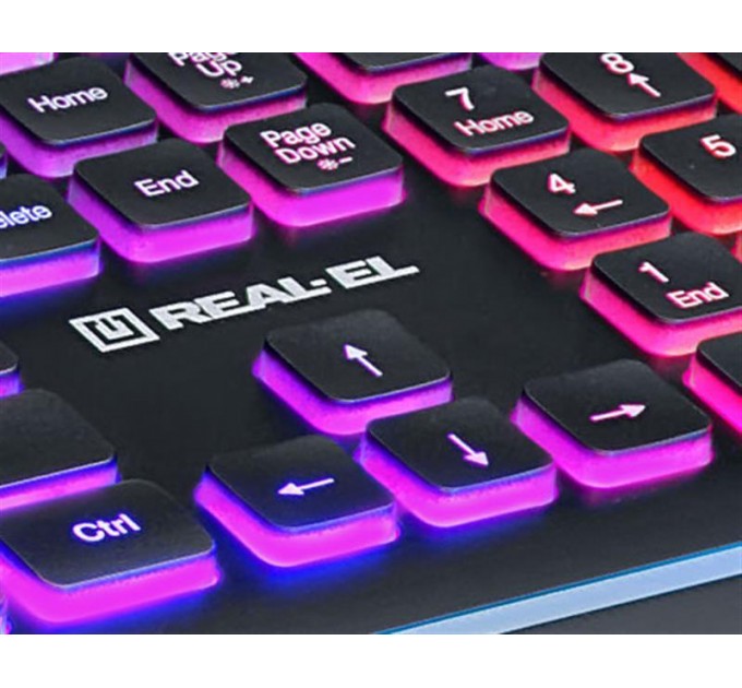 REAL-EL Клавіатура REAL-EL Comfort 8000 Backlit Ukr Black
