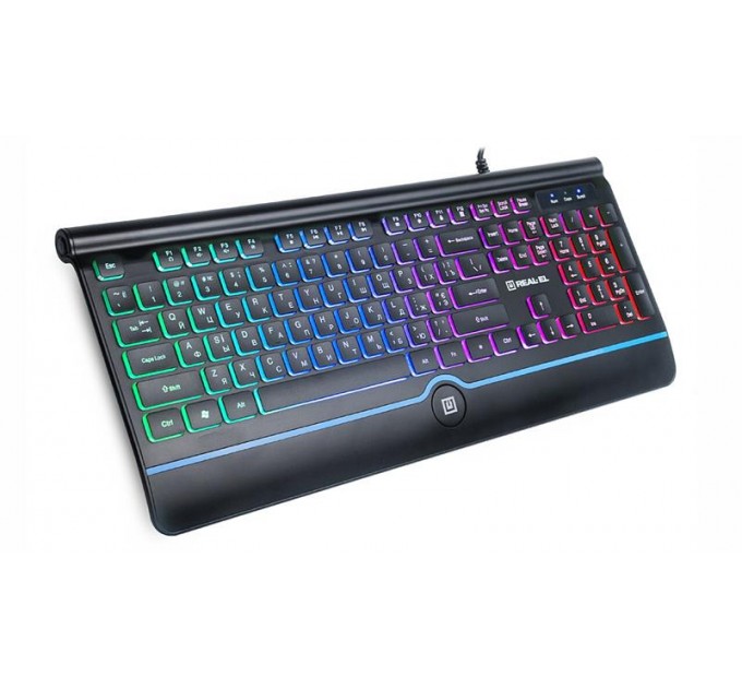 REAL-EL Клавіатура REAL-EL Comfort 8000 Backlit Ukr Black
