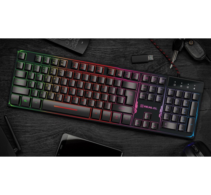 REAL-EL Клавіатура REAL-EL Gaming 8700 Black