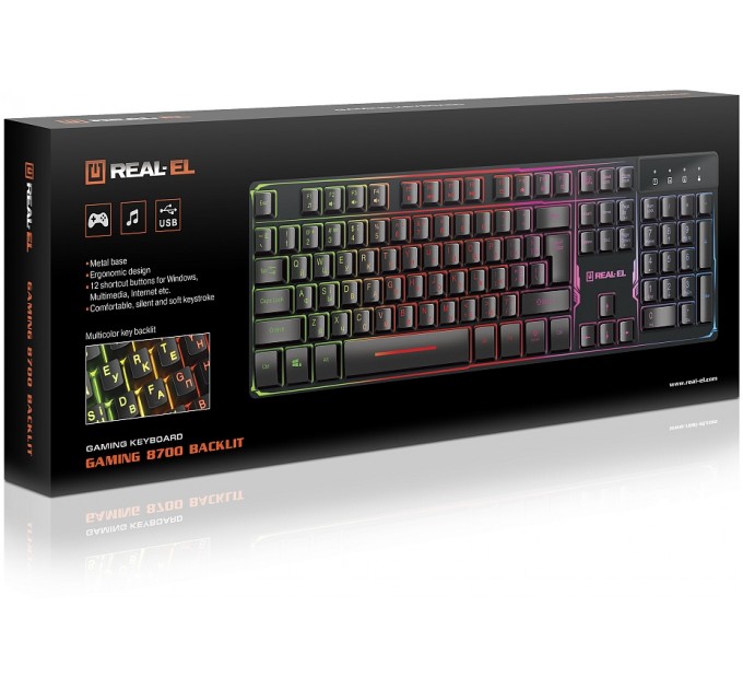 REAL-EL Клавіатура REAL-EL Gaming 8700 Black