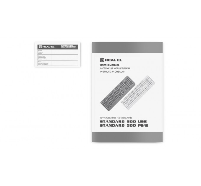 REAL-EL Клавиатура REAL-EL Standard 500 Ukr Black
