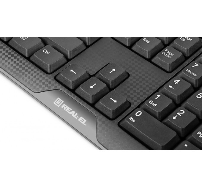 REAL-EL Клавиатура REAL-EL Standard 500 Ukr Black