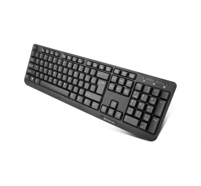REAL-EL Клавиатура REAL-EL Standard 500 Ukr Black
