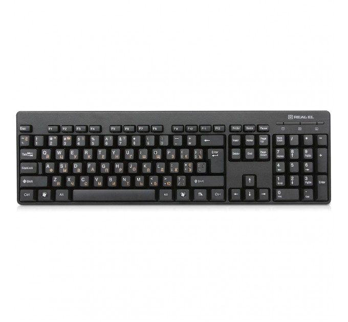 REAL-EL Клавиатура REAL-EL Standard 502 Ukr Black