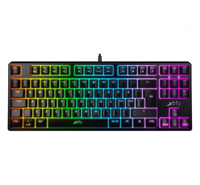 Xtrfy Клавиатура Xtrfy K4 TKL RGB Kailh Red UA Black (XG-K4-RGB-TKL-R-UKR) USB