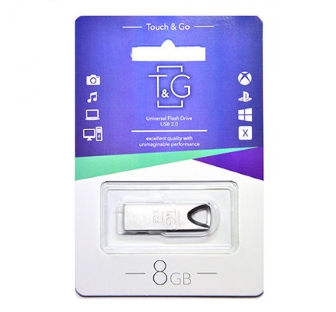 T&G Флеш-накопичувач USB 8GB T&G 117 Metal Series Silver (TG117SL-8G)