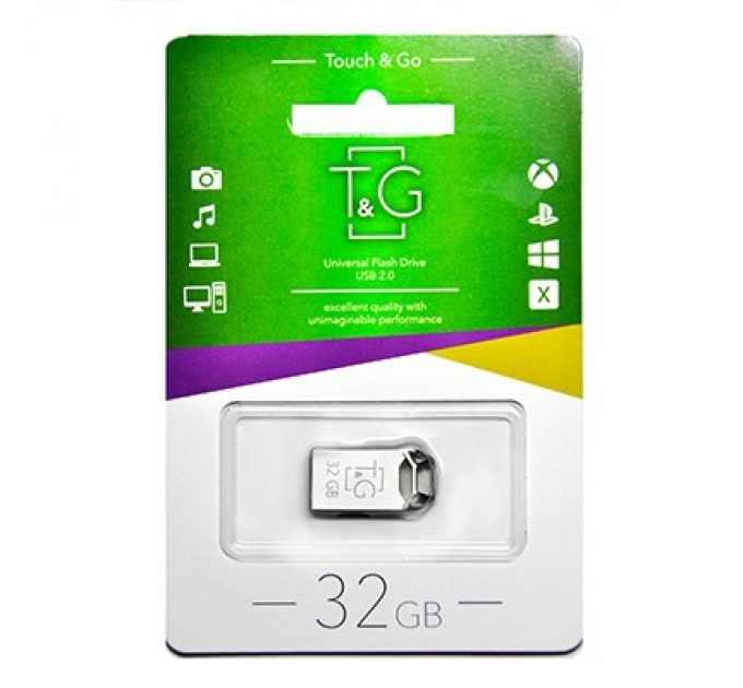 T&G Флеш-накопичувач USB 32GB T&G 110 Metal Series Silver (TG110-32G)