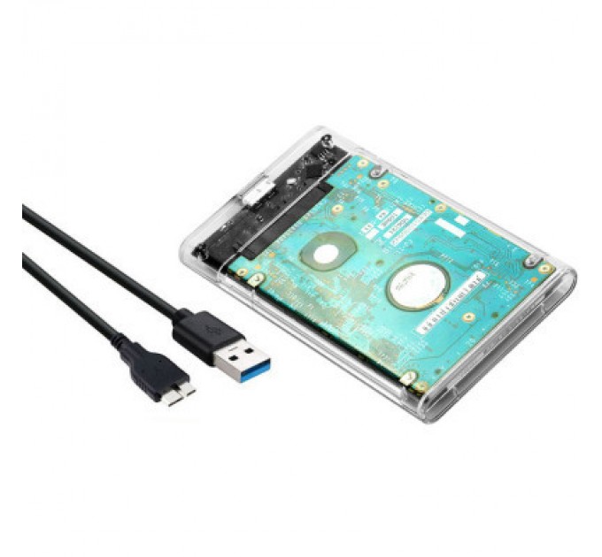 Dynamode Кишеня зовнішня Dynamode 2.5" SATA HDD/SSD USB 3.0 Transparent (DM-CAD-25316)