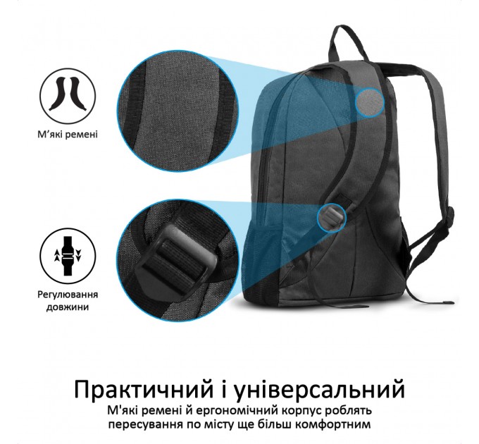 Promate Рюкзак для ноутбука Promate Alpha-BP Black