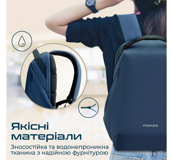 Promate Рюкзак для ноутбука Promate EcoPack-BP Blue