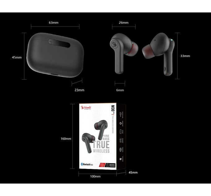 A4Tech Bluetooth-гарнитура A4Tech Bloody M30 Black+Red