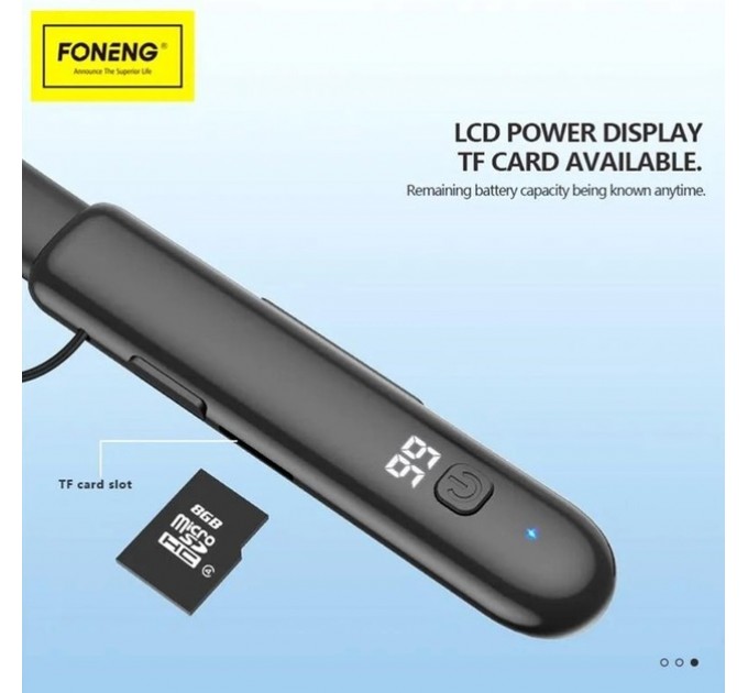 Foneng Bluetooth-гарнитура Foneng BL37 Digital Display Neckband Bluetooth Earphone (BL37-BE-DDN)