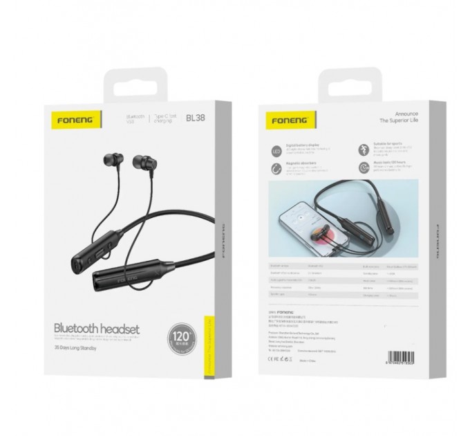 Foneng Bluetooth-гарнитура Foneng Neckband Sport (BL38)