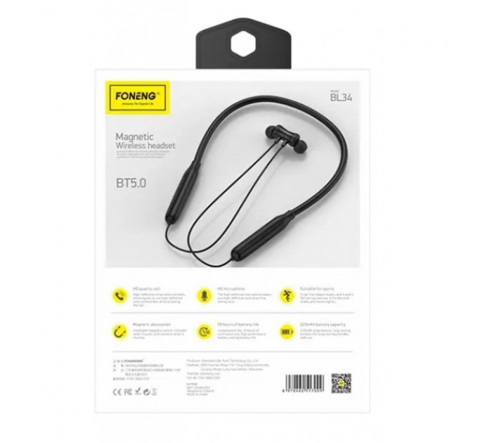 Foneng Bluetooth-гарнитура Foneng Neckband Sport BL34 (BL34-BE-N)