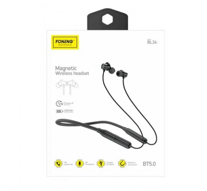 Foneng Bluetooth-гарнитура Foneng Neckband Sport BL34 (BL34-BE-N)